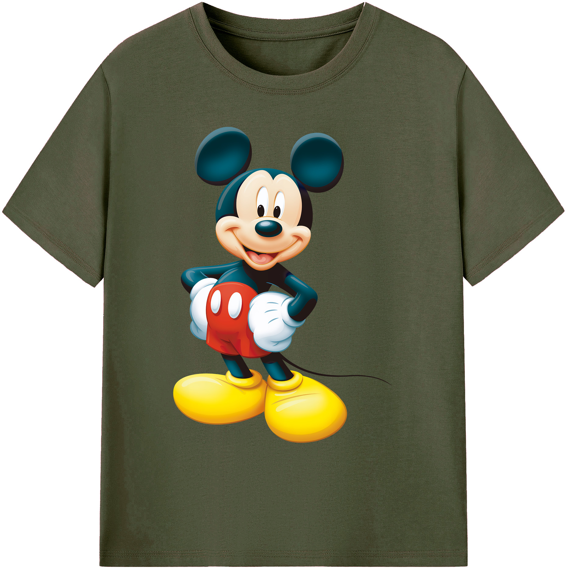 （画像用） ミッキーマウス Mickey Mouse 綿100％ メンズ半袖Tシャツ｜肌触りやわらか＆通気性